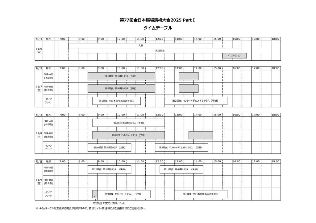 公開用PartⅠタイムテーブル_2025DPI.xlsのサムネイル